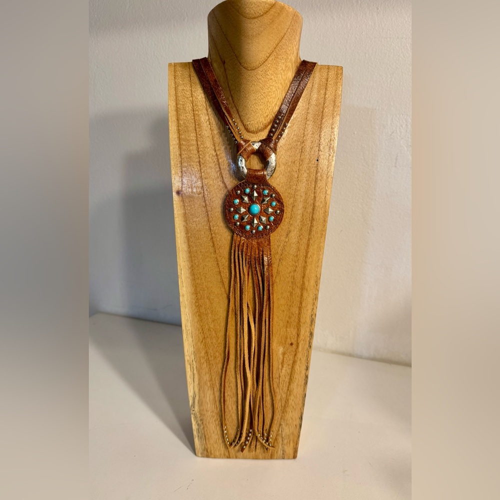 Leatherock Fringe Necklace